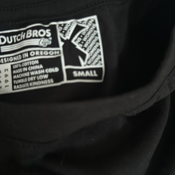 Dutch Bros Black “The Dutch Club” SMALL+ MEDIUM+LARGE Long Sleeve T VINTAGE - Picture 6 of 8